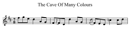 The Cave Of Many Colours - staff notation