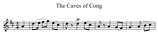 The Caves of Cong - staff notation