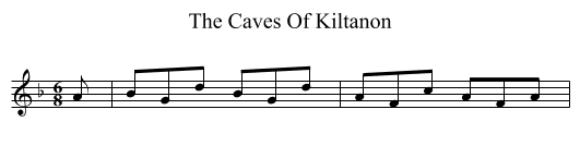 The Caves Of Kiltanon - staff notation