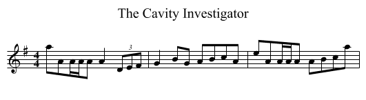 The Cavity Investigator - staff notation