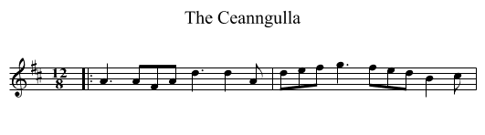 The Ceanngulla - staff notation