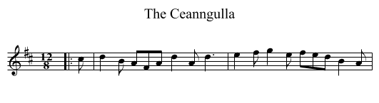 The Ceanngulla - staff notation