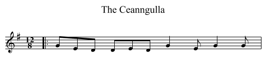 The Ceanngulla - staff notation