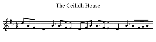 The Ceilidh House - staff notation