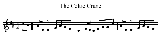 The Celtic Crane - staff notation