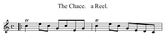 The Chace.   a Reel. - staff notation