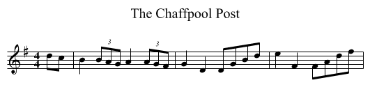 The Chaffpool Post - staff notation