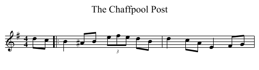 The Chaffpool Post - staff notation