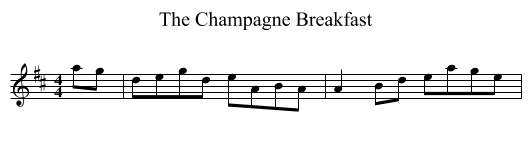 The Champagne Breakfast - staff notation