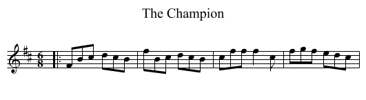 The Champion - staff notation