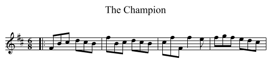 The Champion - staff notation