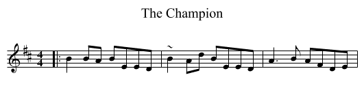 The Champion - staff notation