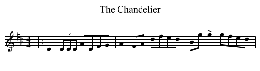 The Chandelier - staff notation