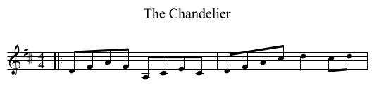 The Chandelier - staff notation