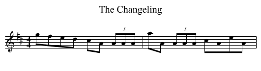 The Changeling - staff notation