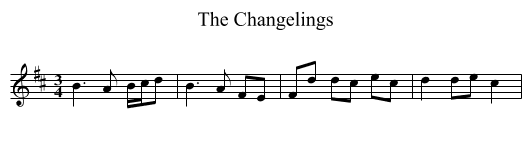 The Changelings - staff notation
