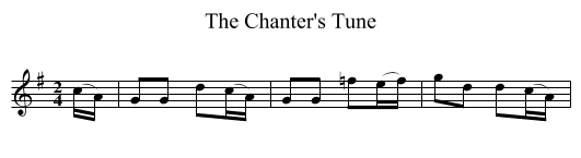 The Chanter's Tune - staff notation