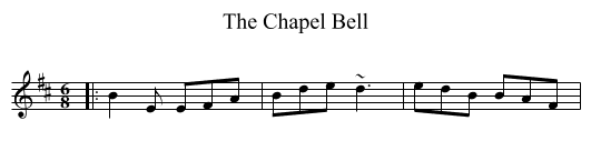 The Chapel Bell - staff notation
