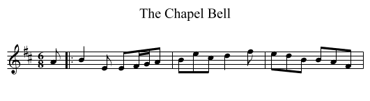 The Chapel Bell - staff notation