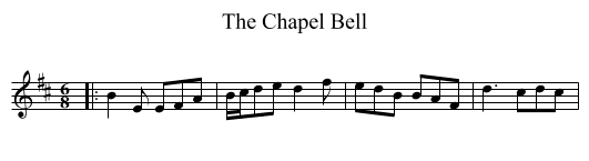 The Chapel Bell - staff notation