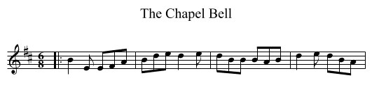 The Chapel Bell - staff notation