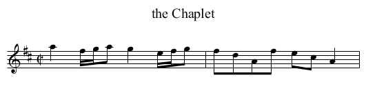 the Chaplet - staff notation