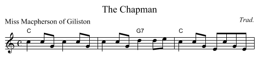 The Chapman - staff notation
