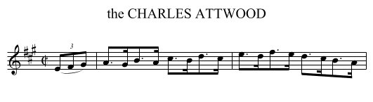 the CHARLES ATTWOOD - staff notation