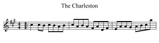 The Charleston - staff notation