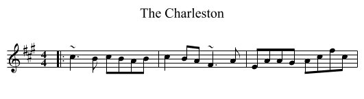 The Charleston - staff notation