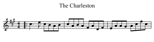 The Charleston - staff notation