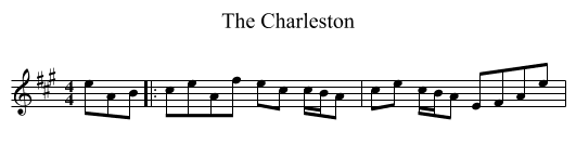 The Charleston - staff notation