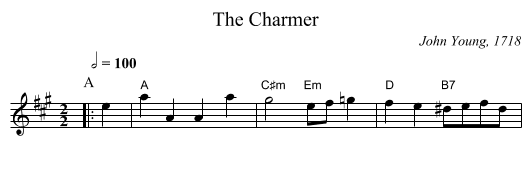 The Charmer - staff notation