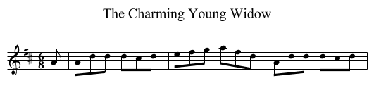 The Charming Young Widow - staff notation
