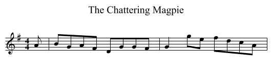 The Chattering Magpie - staff notation