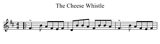 The Cheese Whistle - staff notation