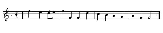 the CHERPING OF THE LARKE - staff notation