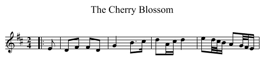 The Cherry Blossom - staff notation