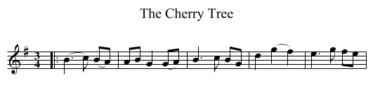 The Cherry Tree - staff notation