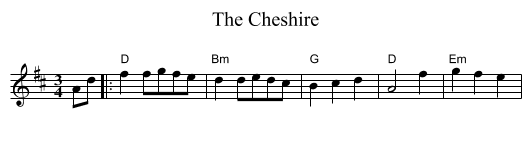 The Cheshire - staff notation