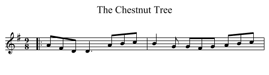 The Chestnut Tree - staff notation