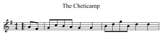 The Cheticamp - staff notation