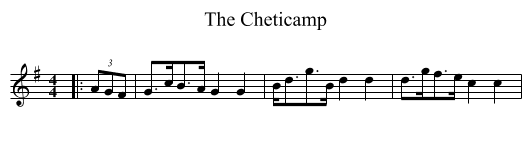 The Cheticamp - staff notation