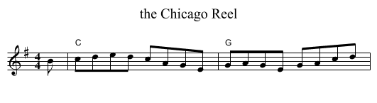 the Chicago Reel - staff notation