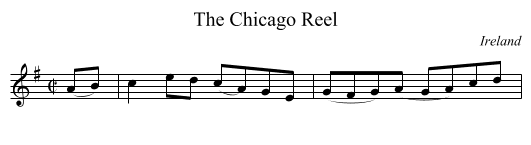 The Chicago Reel - staff notation