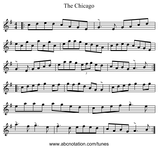 The Chicago - staff notation