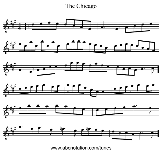 The Chicago - staff notation