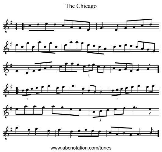 The Chicago - staff notation