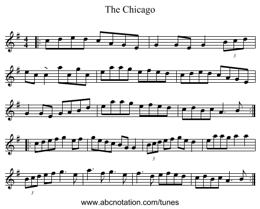 The Chicago - staff notation