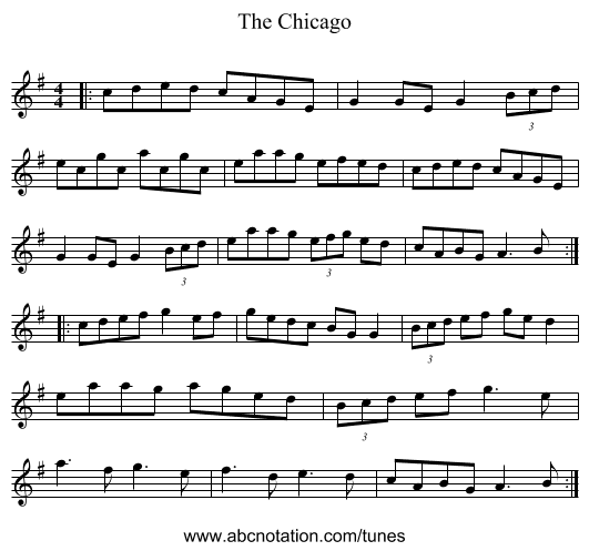 The Chicago - staff notation